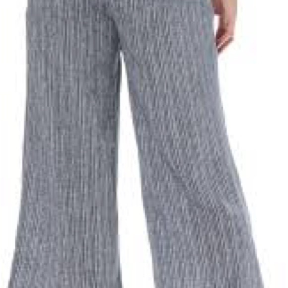Carve Designs Charcoal Striped Wide-Leg Pants - Picture 2 of 10